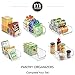 mDesign Plastic Food Storage Bin Organizer with 3 Compartments for Kitchen Cabinet, Pantry, Shelf, Drawer, Fridge, Freezer Organization - Holds Snack Bars - Ligne Collection - Clear