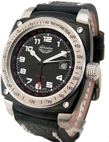 Adriatica of Switzerland Men's Aviator Watch with GMT