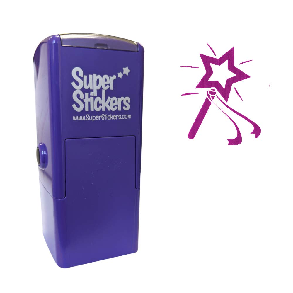 SuperStickers Wand Pre Inked Stamper - Purple, DST017V