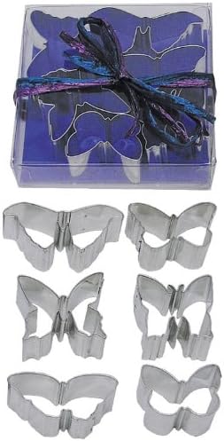 Miniature 1.75" Butterfly Tin Cookie Cutter 6 Pc Set L1992
