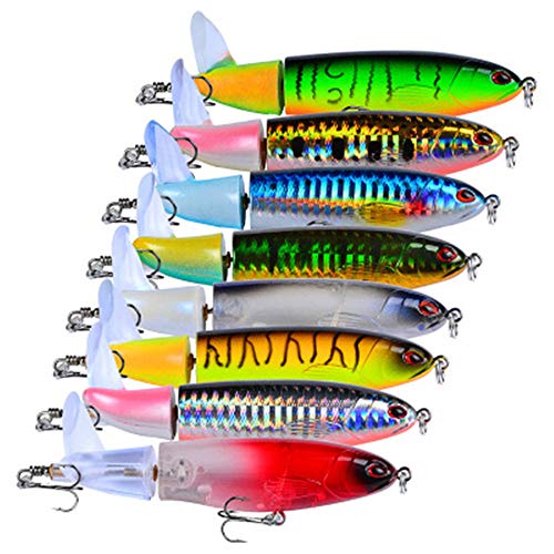 xiangen Fishing Spoon Fishing Top Bait for Bass D-Shaped Metal Fishing Spoon Hard Rotator Fishing Tackle Bait Gift Set 15G