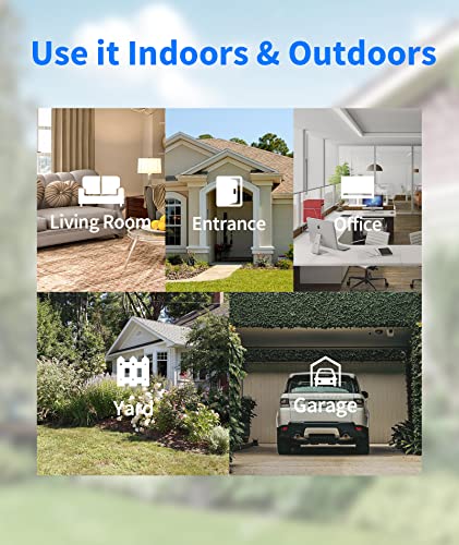 Outdoor Security Camera, Wireless Outdoor Camera with Color Night Vision, AI & PIR Motion Detection, Battery Powered Security Camera Wireless Outdoor, 1080P HD Security Camera（White + Black, 2 pack）