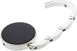 Lodokdre Foldable Crystal Alloy Handbag Hook Hanger Bag Holder White 44x13mm view 4