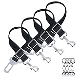Dog Seatbelt - Adjustable Durable Nylon Car Vehicle Safety Pet Seat Belt Harness Leash For Dogs and Cats Traveling Bundle With Mini Bell