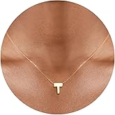 MamuBeby Gold Initial Necklace for Women - Dainty Letter Pendant Necklaces, Adjustable 18+3 Inch Chain, Personalized Gift Trendy Jewelry for Mom, Daughter, Wife (Choose Letter A-Z)