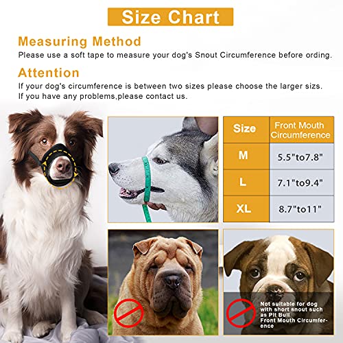 FAYOGOO Dog Muzzles, Soft Nylon Muzzle for Large Dog, Air Mesh Breathable Drinkable and Adjustable Loop, Puppy Muzzles… - Image 4