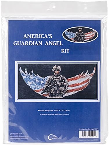 Cody Country America's Guardian Angel Cross 17.6"X8.2" 14 Count Stitch Kit
