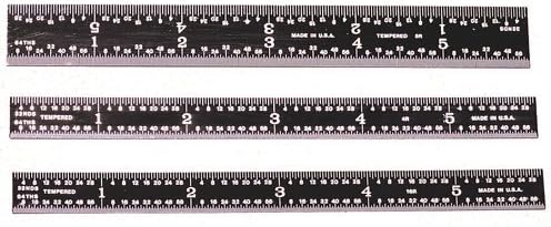 "Easy Look" Precision Rules - Rigid Length: 6", Graduation: 4R (1 Pc.)