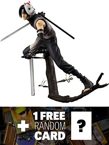 Itachi Uchiha (Anbu Ver.): ~8.2" Naurto Shippuden x G.E.M. 1/8 Statue Figurine + 1 FREE Naruto Trading Card Bundle