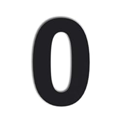 QT Modern House Number - 6 Inch BLACK - Stainless