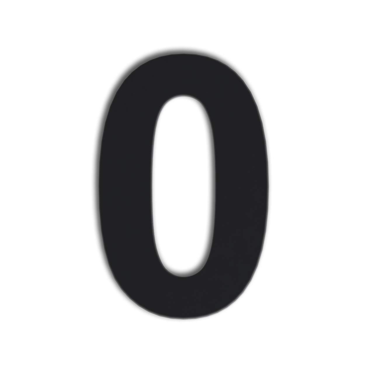 QT Modern House Number - 6 Inch BLACK - Stainless