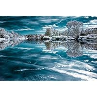 Yingxin34 Reflection in Winter The Wooden Puzzle Erosion Paper Jigsaw Puzzle White Card Adult Children