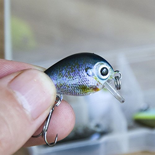 FOVONON Crankbaits Set Lure Fishing Hard Baits Swimbaits Boat Ocean Topwater Lures Kit Fishing Tackle Minnow Vib Set for Trout Bass Perch Fishing Lures with Box (F103B) - Thumbnail 3