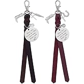DELORIGIN 2pcs Saddle Charm Bless This Horse and Rider and Keep Them Safe Round Bridle Clip Saddle Strings Hanging Ornament Equestrian Riding Pendant for Horse Lovers Horse Rider