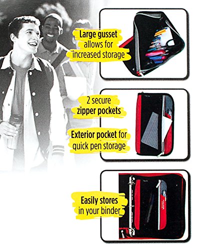 Set of 3 Mead / 5 Star Xpanz® Zipper Pencil - Pen - Marker - Highlighter Pouch, Assorted Colors!