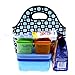 Neoprene Blue Dot Lunch Tote Bag - Insulated Waterproof Lunch Box for Women, Adults, Kids, Girls, and Teen Girls - Homwe