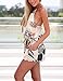 PAKULA Women's Floral Print Casual Romper Blackless Short Jumpsuit, Small, Beige Beige Small