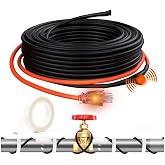 HEATIT 30ft Self-Regulating Pipe Heating Cable for Pipe Freeze Protection | Automatically adjusts heating power to improve energy efficiency, safe to overlap, cross, spiral wrap without overheating.