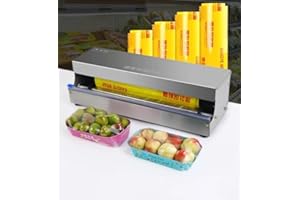 VOTOER Manual Hand Food Wrap Film Dispenser Stretch Film Packing Wrapping Dispenser Wrapper Machine, Suitable for 10-18" Width Cling Film