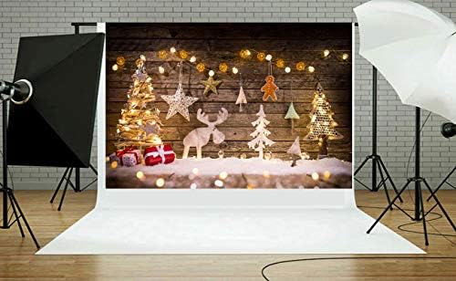 YISITONG 10x5ft/3x1.5m Holiday Christmas Backdrops Winter Snow Christmas Deer Bokeh Stars Backgrounds Professional Photography Studio