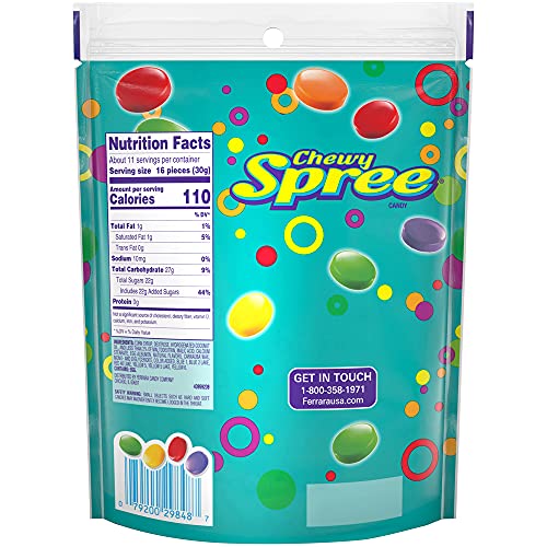 WONKA SPREE ORIGINAL HARD CANDY, RESEALABLE BAG, 12 OUNCE BAG