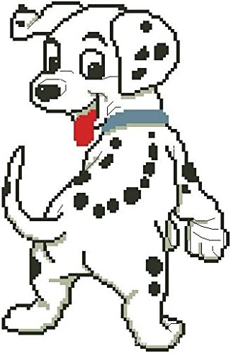 Qihu's 5d Crystal Diamond Painting DIY Counted Paint By Number Kits, Cute Animal Dalmatian Spotted Dog Picture for Kids