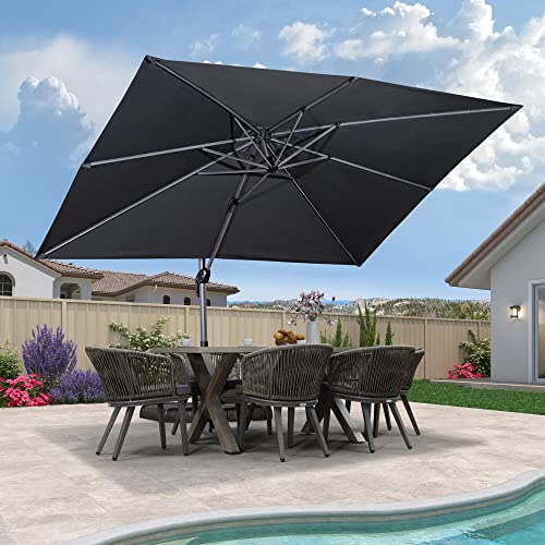 PURPLE LEAF 9' X 11.8' Cantilever Umbrella Rectangle Offset Umbrella