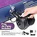 Queen Air Mattress, Inflatable Single High Airbed for Guests, Blow up Raised Air Bed for Camping with Electric Air Battery Pump, Purple