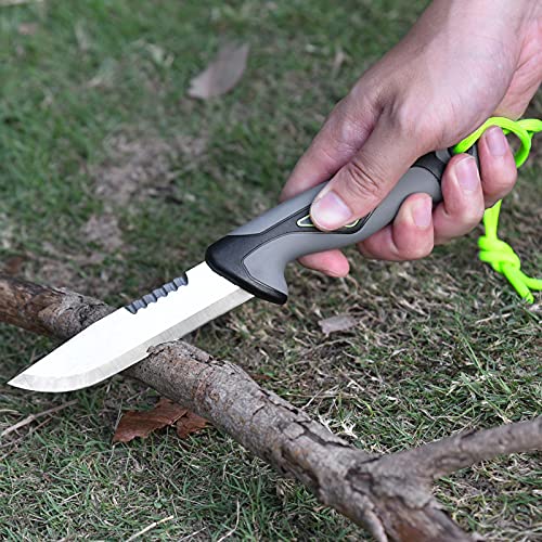 Extremus Camping Knife, Fixed Blade Outdoor Knife with 7CR17 Stainless