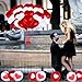Valentines Day Heart Balloons Kit Decorations - 16 Inch I Love You Foil Balloon, Red and White Heart Latex Balloons with Air Pump, Gift for Wedding Anniversary Engagement Bridal Shower Birthday Party