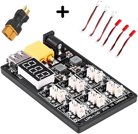 1S Charger Board,CoolWas 1S LiPo LiHV Battery Charger Board with JST 1.25 JST-PH 2.0 to Micro Losi Cable for Blade Inductrix