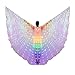 Dance Fairy Belly Dance LED Colorful Isis Wings with Stick(Red-Yellow-Green-Blue-Purple)