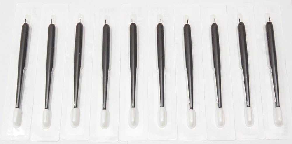 Best Disposable Microblading Pen_10 packs 18U Sharp Sturdy Microblading Blades for Thin,Crisp Strokes Professional Eccentric Tool | Great Value Microblading Supplies (10 packs)