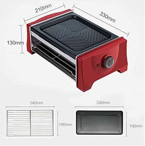 review UXZDX CUJUX Electric Dual Grill with High Density Grill Stones,Rotation, Serve The Whole Family