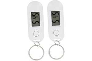 Toddmomy Student Keychain Form Key Fob Digital Watch Portable Keychain Watches White Plastic