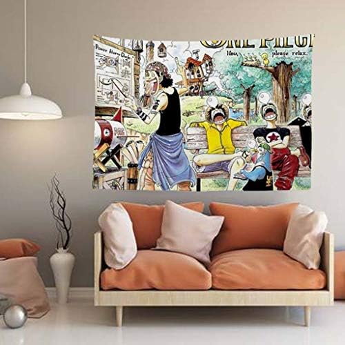 Anime Tapestry One Piece Printing Tapestry Yoga Office Sofa Tapestry Multi-Color Multi-Size Optional FKYGDQ (Color : F, Size : 150cm×150cm)