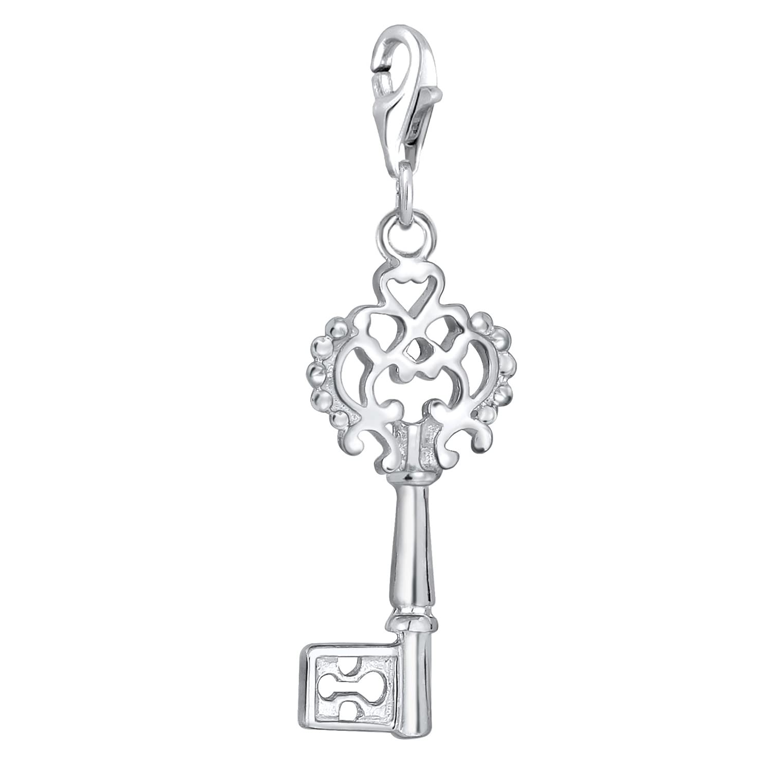 Nenalina Charm Key Pendant, for All Brands of Charm Bracelets and Necklaces, Made of 925 Sterling Silver, 713047-000