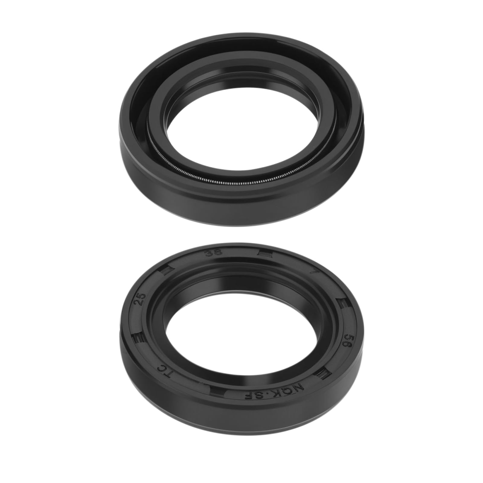 Briny River 2pcs Oil Seal Screw Conveyor Oil Seal with Nitrile Rubber Coating Compatible with Honda GX120 GXV120 GXV140 GXV160-91252 888 003 25x38x7mm Black