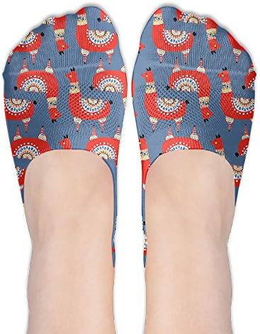 Art Print Animal Illustration Drawing Women No Show Socks Funny Novelty Low Cut Liner Socks