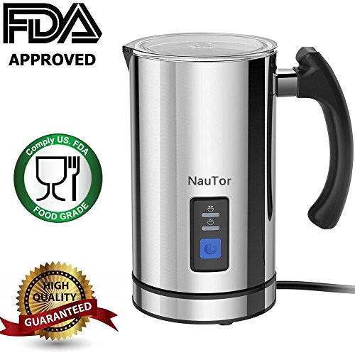 Click Here to See More Images Nautor Automatic Milk Frother Heater and Cappuccino Maker Stainless Steel Milk Steamer