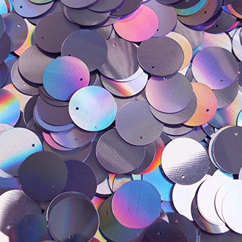 20mm Round Flat Sequins Lavender Lazersheen Rainbow Reflective Metallic. Made in USA