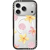 CASETiFY Compact iPhone 17 Pro Case [Slim and Sleek/Compatible with Magsafe / 4 ft. 2X Military Grade Drop Protection] - Tropical Holibob - Clear Black