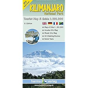 Kilimanjaro National Park, Tourist Map & Guide (English, French and German Edition)