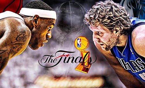 FantasticDecoration Lebron James vs Dirk Nowitzki 2011 The Finals Sport Poster Art Print 065B(38.4"x24")