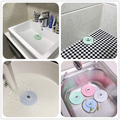 image for monochef Shower Drain Stopper, 5 Pack Silicone Bathtub Drain Stopper H