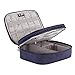 Electronic Organizer Travel Cable Organizer Bag Double Layer Gaget Carry Case for 7.9 Inch iPad Mini 1/2/3/4 Cables Phone Chargers Memory Cards Earphones Flash Hard Drive ( Dark Blue,Small)