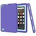 Fire 7 2015 Case, H&T Ultra Thin Hybrid Dual Layer Anti-Scratch Shockproof Protective Cover For Fire 7 Inch [Kids Friendly] Tablet (5th Generation - 2015 Release Only, NOT for 2017 Release) (Purple)