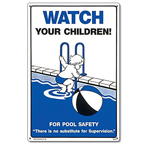 Poolmaster 40363 Watch Your Children Sign for Residential or Commercial Pools