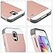 ULAK S5 Case, Galaxy S5 Case for Women, Hybrid Dual Layer Slim Fit Shockproof Protective Case Cover for Samsung Galaxy S5 / Galaxy SV/Galaxy S V/Galaxy i9600 2014 Rose Gold/Gray