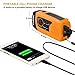 IntiPal 2000mAh, Emergency Solar Hand Crank FM Radio, MP3 Player, Flashlight, Smart Cell Phone Charger w/ USB Cable (Yellow)